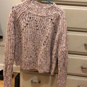 Pink mock neck sweater
